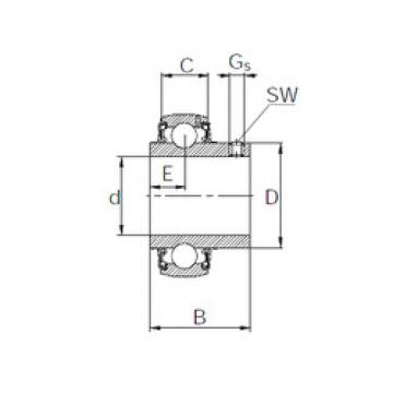 Bearing Original Brand UC206  KBC   