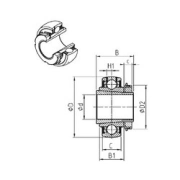 Bearing Original Brand UK206+H-15  SNR   