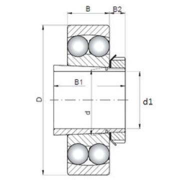 Self-Aligning Ball Bearings 1306K+H306 ISO