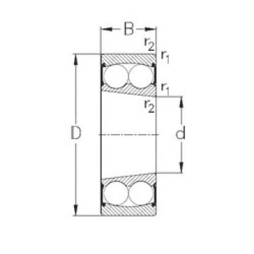 Self-Aligning Ball Bearings 2206-K-2RS NKE