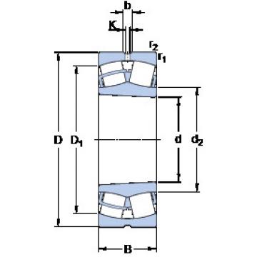 spherical roller bearing axial load 23960 CCK/W33 SKF