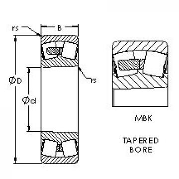 spherical roller bearing axial load 24044MBK30 AST