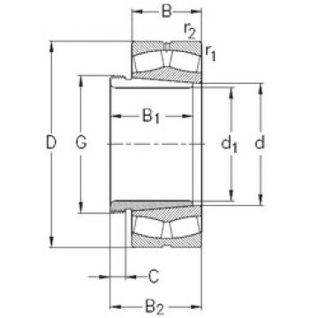 spherical roller bearing axial load 24156-K30-MB-W33+AH24156 NKE