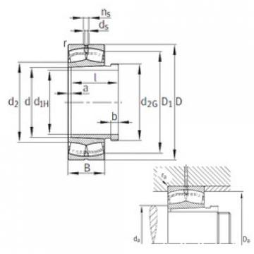 spherical roller bearing axial load 24140-B-K30+AH24140 FAG