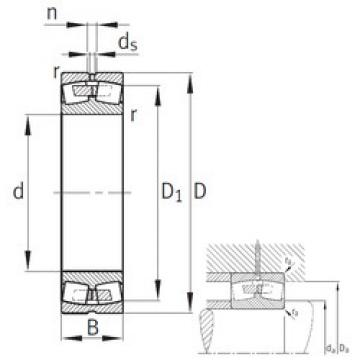 spherical roller bearing axial load 24144-B FAG