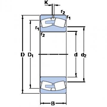 spherical roller bearing axial load 248/1800 CAFA/W20 SKF