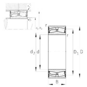 spherical roller bearing axial load 24040-E1-2VSR-H40 FAG