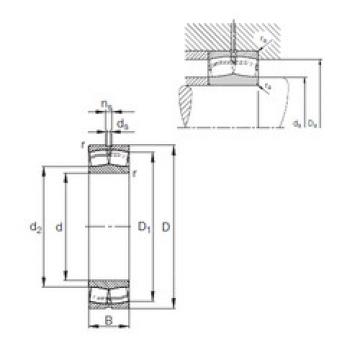 spherical roller bearing axial load 24168-E1 FAG