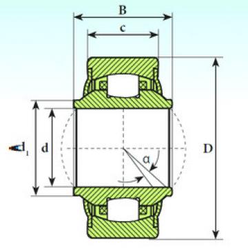 spherical roller bearing axial load GE 12 RB ISB