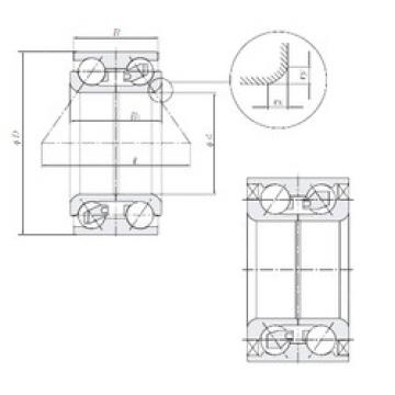 angular contact ball bearing installation AU0701-4LL/L588 NTN