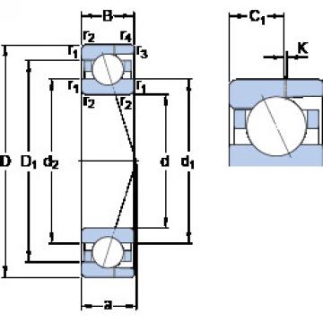 angular contact thrust bearings 7000 ACD/P4AH SKF