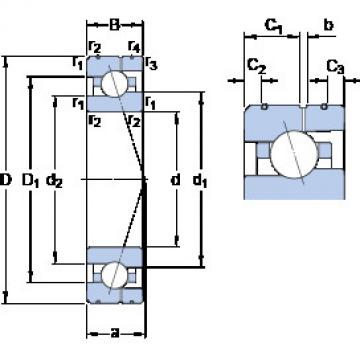 angular contact thrust bearings 7010 CE/HCP4AL SKF