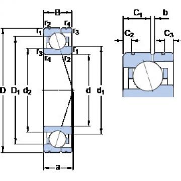 Angular Contact Ball Bearings 71908 CE/HCP4AL SKF