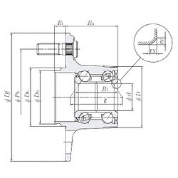 angular contact ball bearing installation HUB008-48 NTN