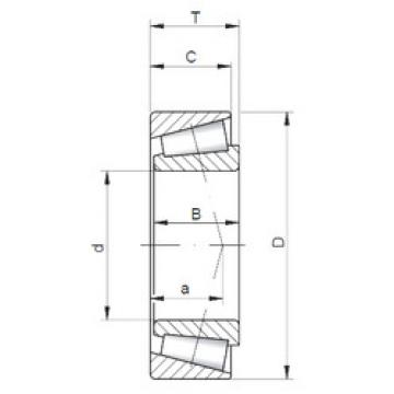 tapered roller dimensions bearings 33017 A CX