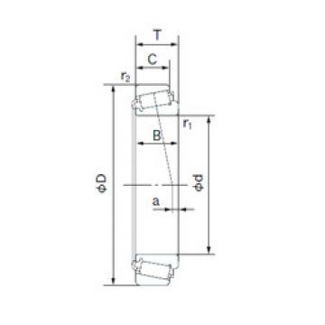 tapered roller dimensions bearings 3878/3820 NACHI