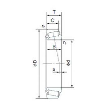tapered roller dimensions bearings 850R/832 NACHI
