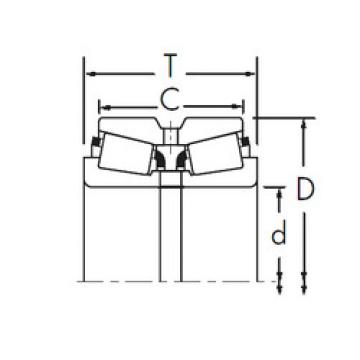 tapered roller dimensions bearings 3775/3729DC Timken