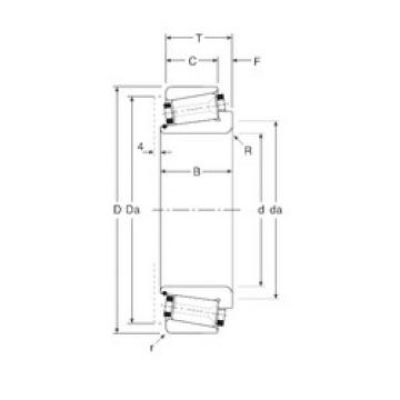 tapered roller dimensions bearings 380330X/380482X Gamet