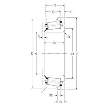 tapered roller dimensions bearings 80030/80066XC Gamet