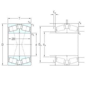 tapered roller dimensions bearings 33024/DFC250 SKF