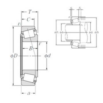 tapered roller dimensions bearings 4T-30203 NTN