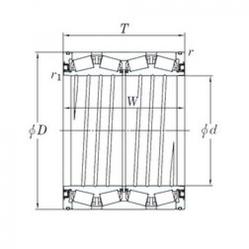 tapered roller dimensions bearings 47TS443326 KOYO