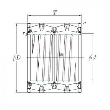 tapered roller dimensions bearings 47TS513627B KOYO