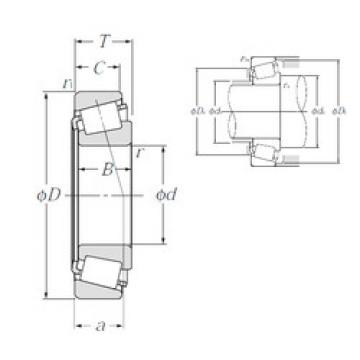 tapered roller dimensions bearings 4T-02475/02420 NTN