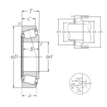 tapered roller dimensions bearings 4T-LM503349A/LM503310 NTN