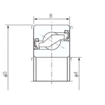 thrust ball bearing applications 20TAB04-2LR NACHI