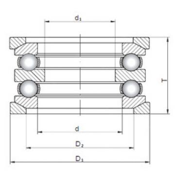 thrust ball bearing applications 54306U+U306 CX