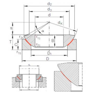 plain bushings bearings GE 12 AW INA