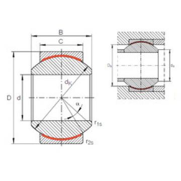 plain bushings bearings GE 20 PW INA