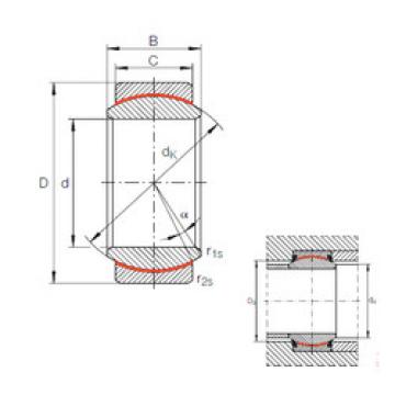 plain bushings bearings GE 25 UK INA