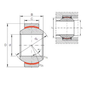 plain bushings bearings GE 25 FW INA