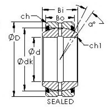 plain bushings bearings GE17ES-2RS AST