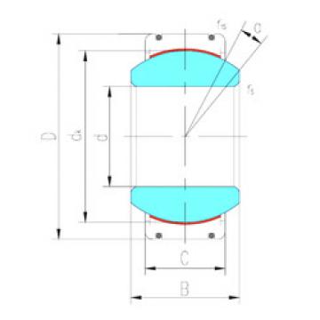 plain bushings bearings GE180XT-2RS LS