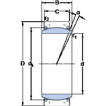 plain bushings bearings GEC 630 TXA-2RS SKF