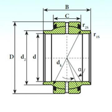 plain bushings bearings GEEM 17 ES 2RS ISB