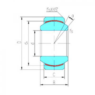 plain bushings bearings GEFZ22C LS