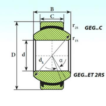 plain bushings bearings GEG 100 ET 2RS ISB