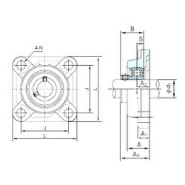 Bearing housed units BF204 NACHI