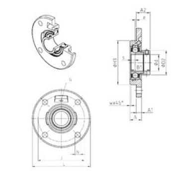 Bearing housed units ESFCE205 SNR