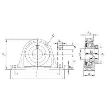 Bearing housed units PASE20-N-FA125 INA