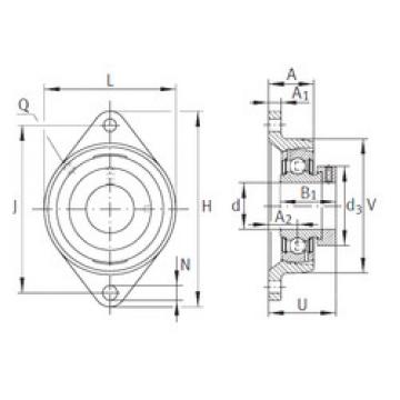 Bearing housed units PCJT1-3/16 INA