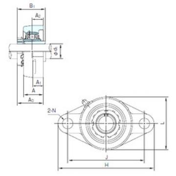 Bearing housed units UKFL208+H2308 NACHI