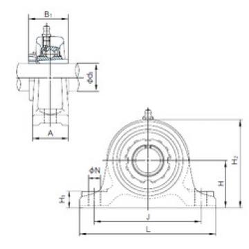 Bearing housed units UKIP209+H2309 NACHI