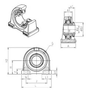 Bearing housed units UKPA206H SNR