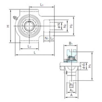 Bearing housed units UKT208+H2308 NACHI